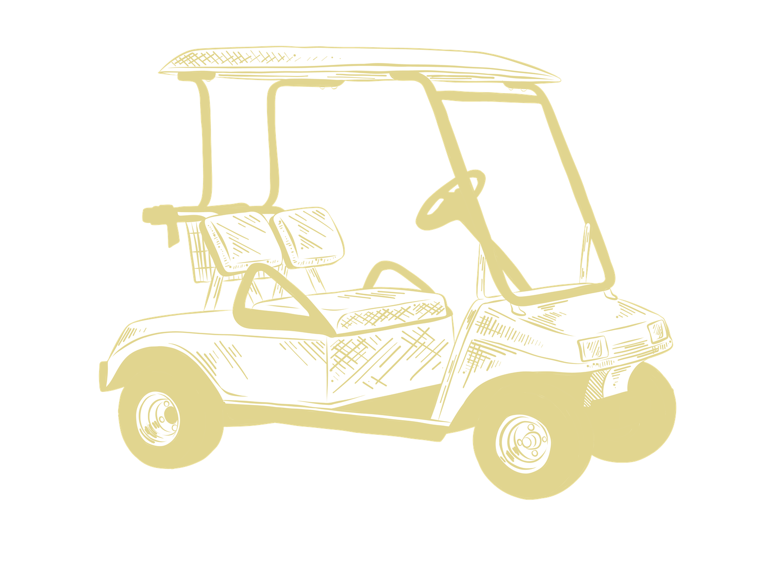 Golf_Illustrations_Gold_Dark_Golf_Cart_Golf_Cart